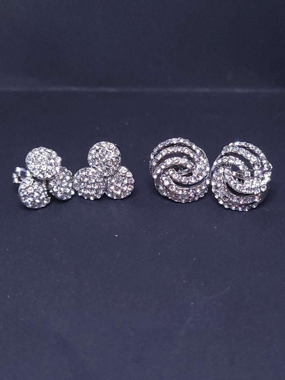 Clip On Rhinestone Earrings